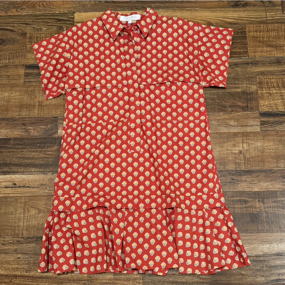 Hunter Bell Red and White Mini Dress